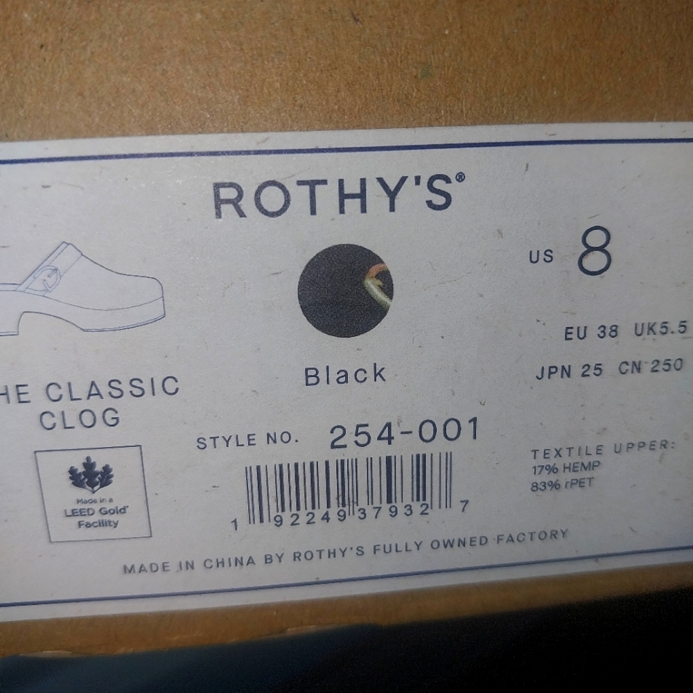 Rothy's Original Clog Size 8